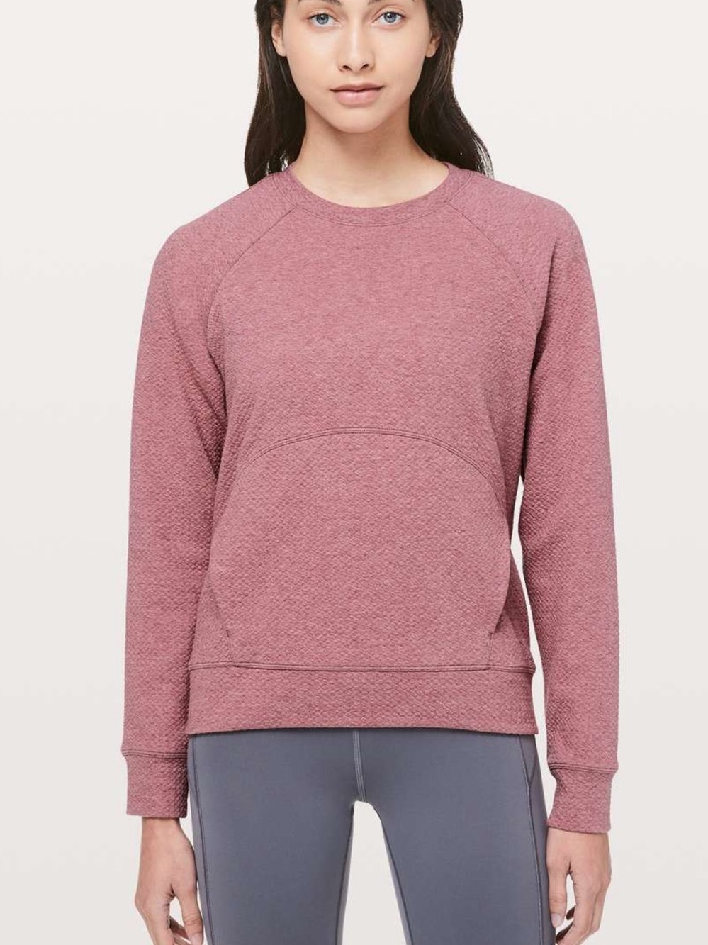 Lululemon Catch a moment crewneck sweatshirt - heathered so Merlot